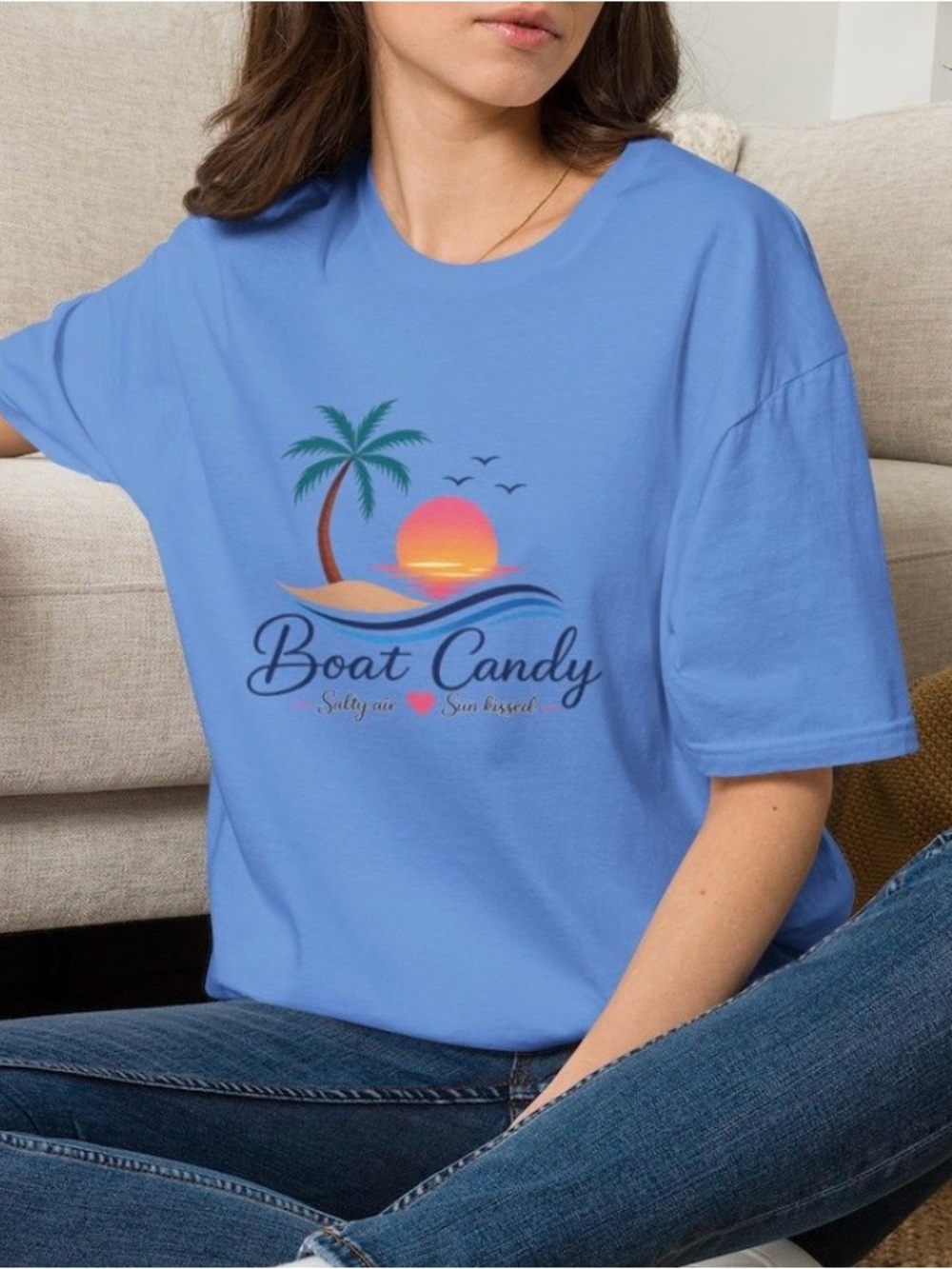 🍭🍬 BOAT CANDY 🍬🍭 Fun Beach/Boat Graphic Unisex Tee